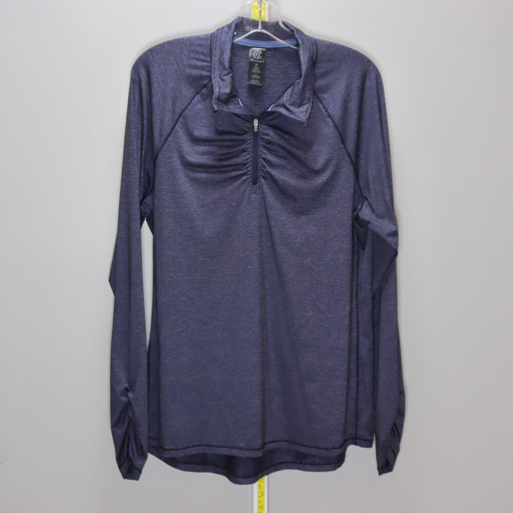 Champion Purple Quarter Zip Pullover Women’s XL Ruched Front‎